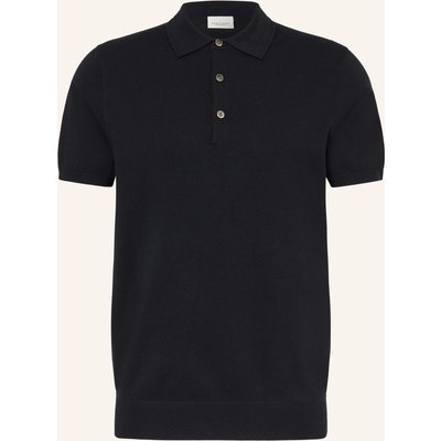 Profuomo Strick-Poloshirt blau