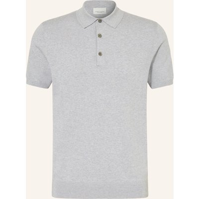 Profuomo Strick-Poloshirt grau