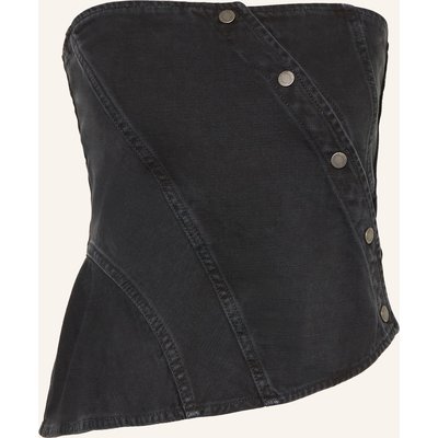 Haikure Cropped-Top Twist Bull schwarz