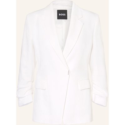 Boss Blazer Jia Mit Leinen Und 3/4-Arm weiss