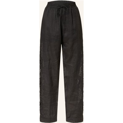 Boss Marlenehose Trika Mit Spitze schwarz