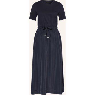 Oui Kleid Im Materialmix blau