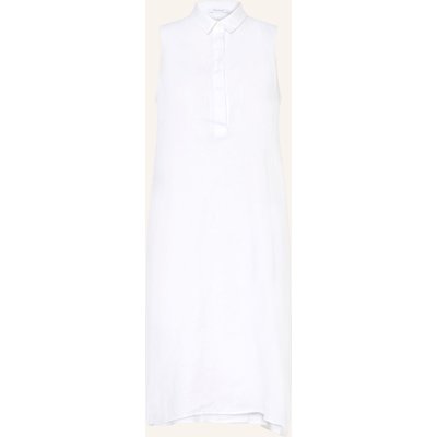 Soluzione Hemdblusenkleid Aus Leinen weiss