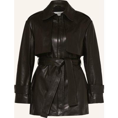 Nour Hammour Trench-Jacke Priya Aus Leder schwarz