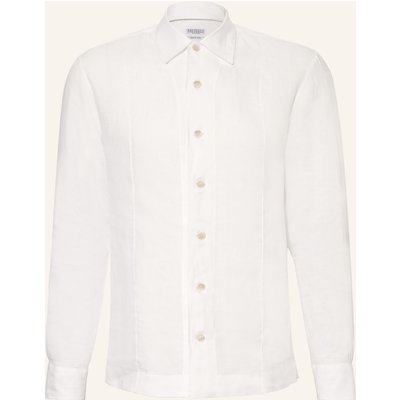 Brunello Cucinelli Leinenhemd Comfort Fit weiss