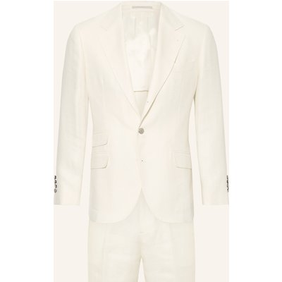 Brunello Cucinelli Anzug Extra Slim Fit Mit Seide Und Leinen weiss