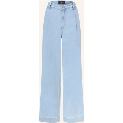 7 For All Mankind Wide Leg Jeans Hana blau
