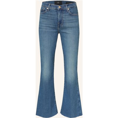 7 For All Mankind Cropped Jeans Dojo blau