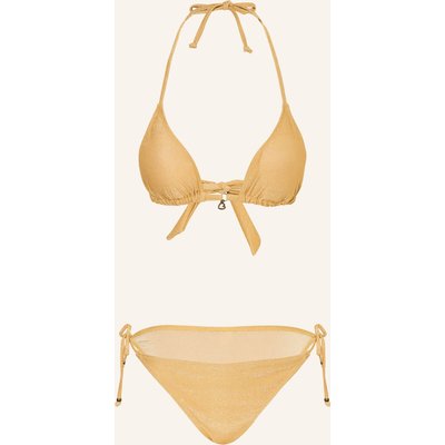 Banana Moon Triangel-Bikini Cricomassa Mit Glitzergarn gold