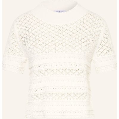 Mrs & Hugs Strickshirt weiss