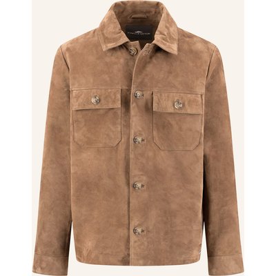 Fynch-Hatton Leder-Overshirt braun