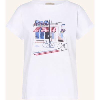Lilienfels T-Shirt Mit Schmucksteinen Und Pailletten weiss