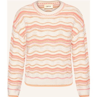 Cartoon Pullover Mit Glitzergarn weiss