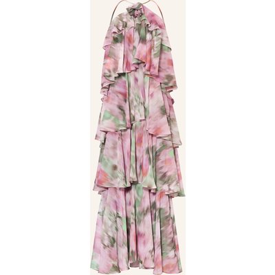 Swing Abendkleid Mit Volants rosa