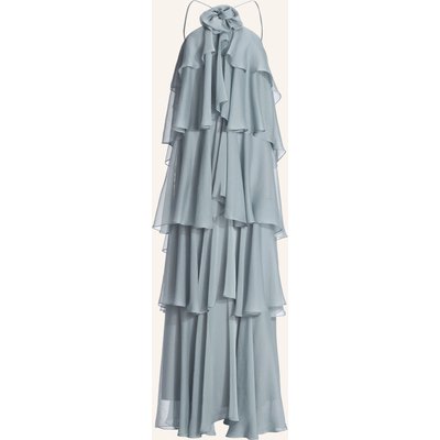 Swing Abendkleid Mit Volants blau