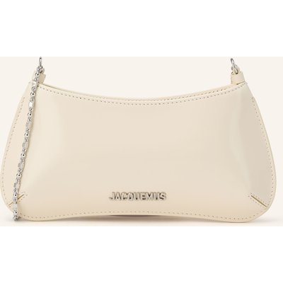 Jacquemus Schultertasche Le Petit Bisou Chaine weiss