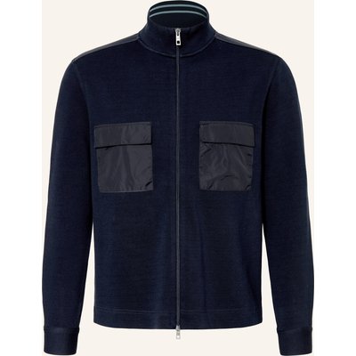 Maerz Muenchen Sweatjacke Im Materialmix blau