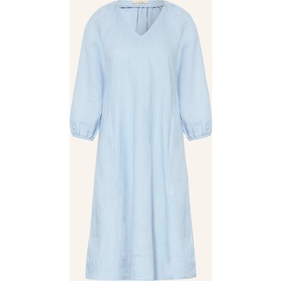 Lilienfels Leinenkleid Mit 3/4-Arm blau