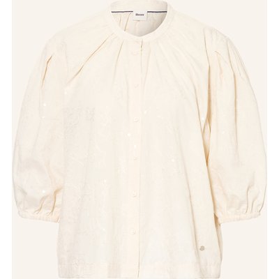 Brax Bluse Viv Mit Pailletten Und 3/4-Arm weiss