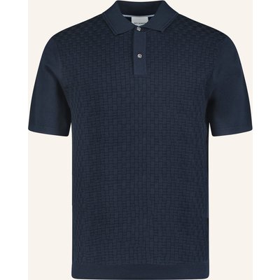 Roy Robson Strick-Poloshirt blau