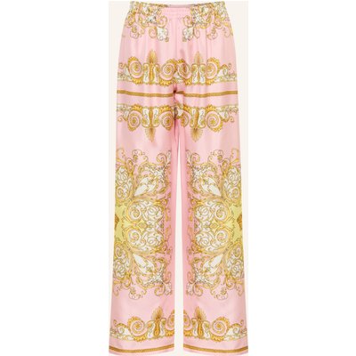 Versace Marlenehose Aus Seide rosa