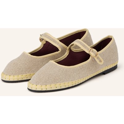 Flabelus Mary-Jane-Ballerinas Imelda beige