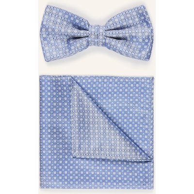 Prince Bowtie Set: Fliege Und Einstecktuch blau