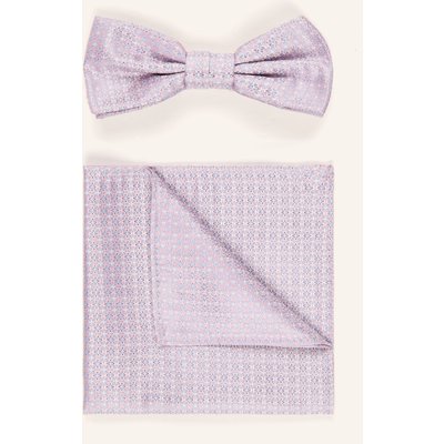 Prince Bowtie Set: Fliege Und Einstecktuch rosa