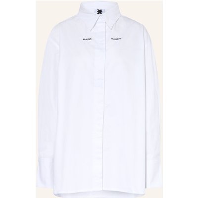 Karo Kauer Oversized-Hemdbluse weiss