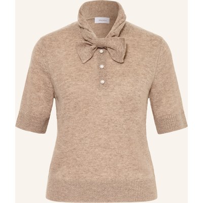 Darling Harbour Strickshirt Mit Cashmere Und Schluppe beige