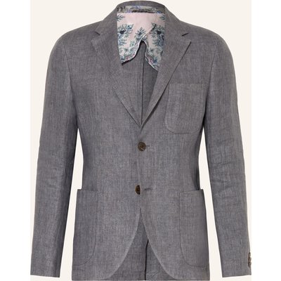 Etro Anzugsakko Slim Fit Aus Leinen grau