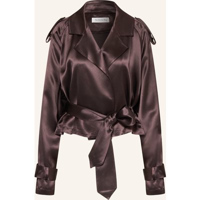 The Frankie Shop Wickelbluse Simona Aus Satin braun