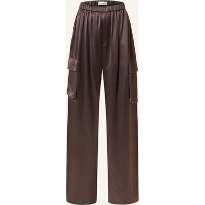 The Frankie Shop Cargohose Delny Aus Satin braun