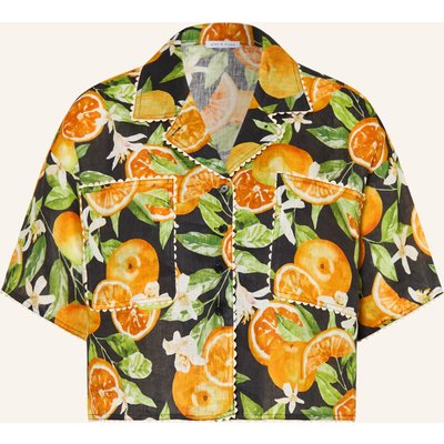 Mrs & Hugs Blusenshirt Aus Leinen orange
