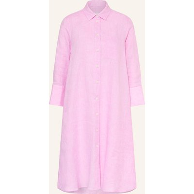 Robert Friedman Hemdblusenkleid Aus Leinen pink