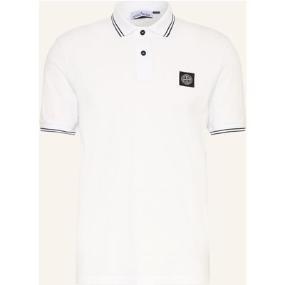 Stone Island Piqué-Poloshirt weiss