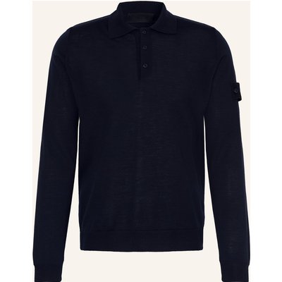 Stone Island Strick-Poloshirt Ghost blau