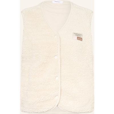 Darling Harbour Teddyfell-Weste weiss