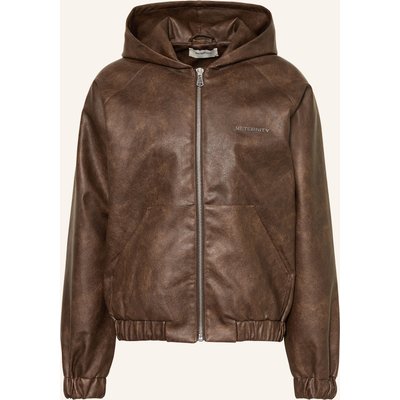 Reternity Jacke In Lederoptik braun