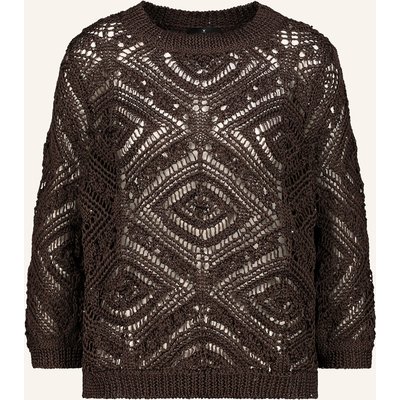 Monari Pullover Mit Pailletten braun