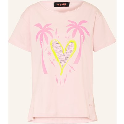 Miss Goodlife T-Shirt Mit Schmucksteinen rosa
