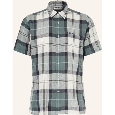 Barbour Kurzarm-Hemd Croft Relaxed Fit Mit Leinen gruen