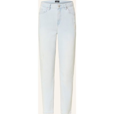 Monari Cropped Jeans Mit Schmucksteinen blau