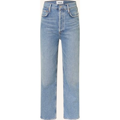 Agolde Cropped Jeans 90's blau