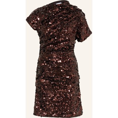 Ganni Nickikleid Mit Pailletten rot