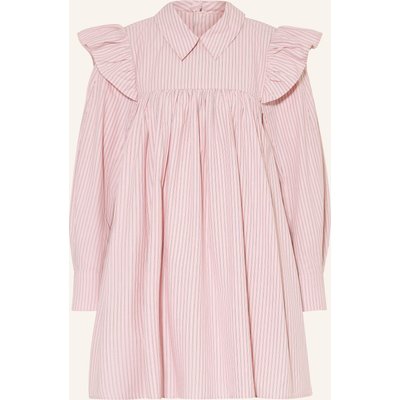 Ganni Kleid Mit Rüschen rosa