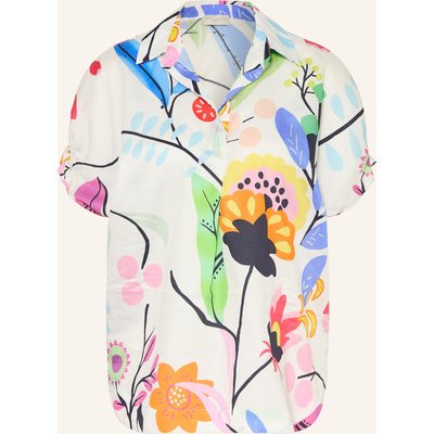 Milano Italy Blusenshirt Mit Rüschen weiss