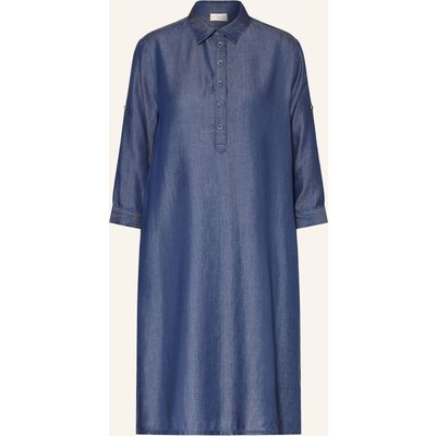 Milano Italy Hemdblusenkleid In Jeansoptik Mit 3/4-Arm blau