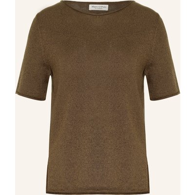 Marc O'polo Strickshirt Mit Leinen braun
