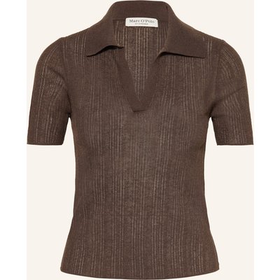 Marc O'polo Strick-Poloshirt braun